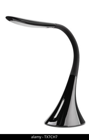 black table lamp path isolated on white Stock Photo