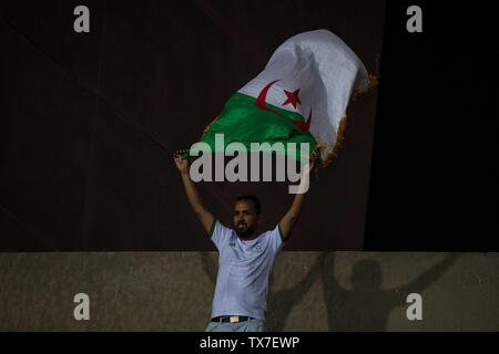 CAIRO, EGYPT - JUNE 23: Algeria fan during the 2019 Africa Cup of Nations Group C match between Algeria and Kenya at 30 June Stadium on June 23, 2019 in Cairo, Egypt. (Sebastian Frej/MB Media) Stock Photo