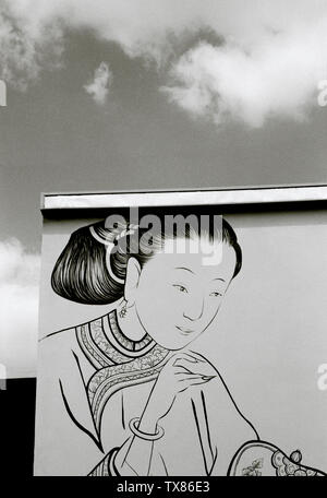 Thai woman portrait at ancient building at Wat Mahathat in Ayutthaya ...