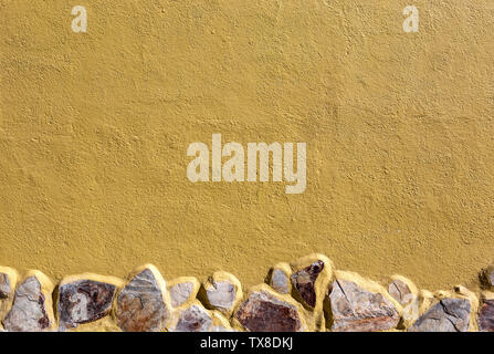 the decorative wall is lined with stone and plaster, Tenerife, Spain Stock Photo