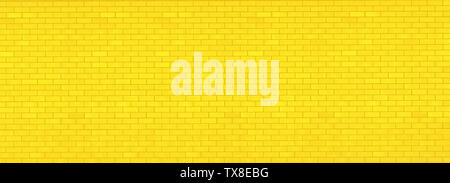 Background of new  yellow brick wall texture Stock Photo