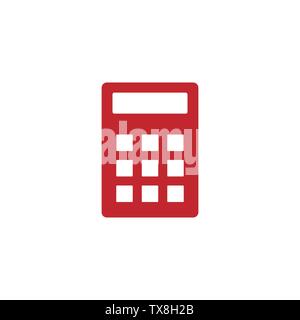 Vector illustration, flat design. Business calculator icon Stock Vector