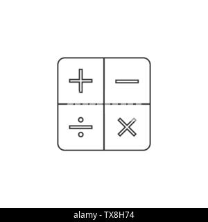 Vector illustration, flat design. Business calculator icon Stock Vector