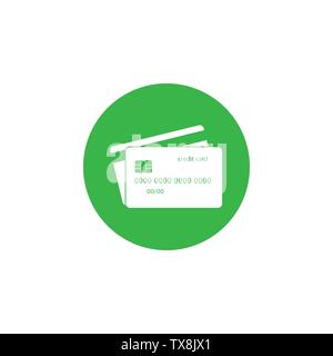 Credit card icon. Vector illustration flat Stock Vector