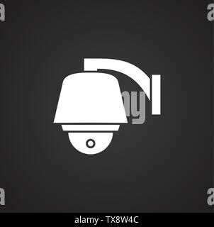 CCTV related icon on background for graphic and web design. Simple illustration. Internet concept symbol for website button or mobile app. Stock Vector