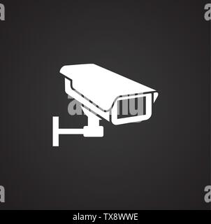 CCTV related icon on background for graphic and web design. Simple illustration. Internet concept symbol for website button or mobile app. Stock Vector