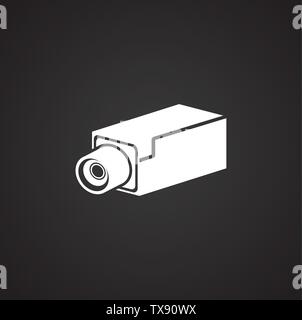 CCTV related icon on background for graphic and web design. Simple illustration. Internet concept symbol for website button or mobile app. Stock Vector
