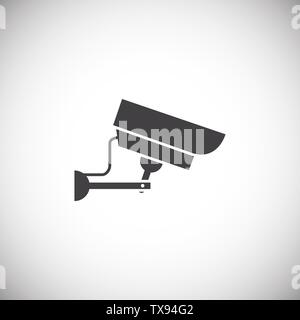 CCTV related icon on background for graphic and web design. Simple illustration. Internet concept symbol for website button or mobile app. Stock Vector