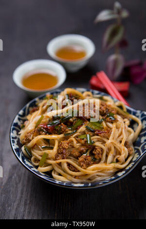 Cold vegetables, cold noodles are not the same every day. Stock Photo