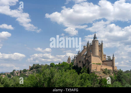Monuments in Spain, the Alcazar of Segovia Stock Photo