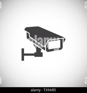 CCTV related icon on background for graphic and web design. Simple illustration. Internet concept symbol for website button or mobile app. Stock Vector