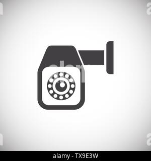 CCTV related icon on background for graphic and web design. Simple illustration. Internet concept symbol for website button or mobile app. Stock Vector