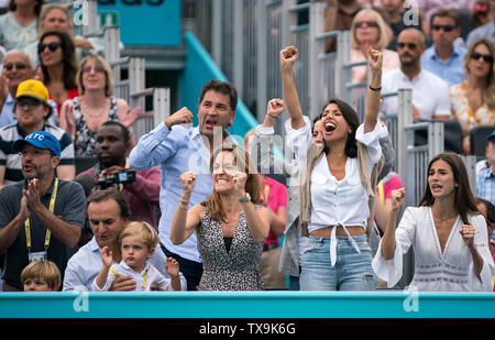 Sandra Gago (girlfriend of Feliciano López) during the Fever-Tree tennis Championships tournament FINALS at The Queen's Club, London, England on 23 Ju Stock Photo