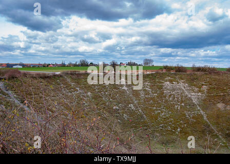 The Lochnagar Crater near La Boisselle on the Somme Battlefields, France Stock Photo