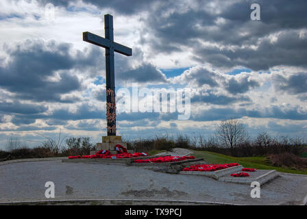 The Lochnagar Crater near La Boisselle on the Somme Battlefields, France Stock Photo