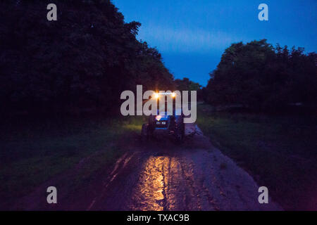 Africa, Zimbabwe, animals, nature pristine, Zambezi river, panorama, night view, starry sky, bonfire, burning clouds, aerial photography, mana photography, forest, sunset, silhouette, adventure, adventure Stock Photo