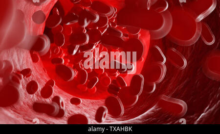 3d rendered medically accurate illustration of human blood cells Stock Photo