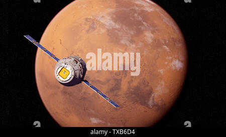 3d rendered illustration of a satelite infront of mars Stock Photo - Alamy