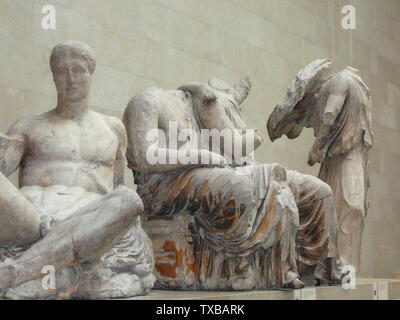 The Elgin Marbles Parthenon Marbles On Display In The Duveen Gallery British Museum London