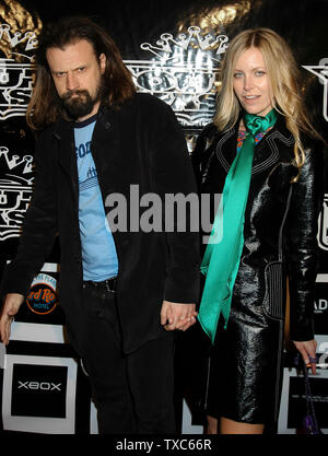 Rob Zombie & Wife Sheri Moon at the Polaroid/OutKast 2004 Grammy Party at a Private Residence in Hollywood, CA. The event took place on Sunday, February 8, 2004. Photo by: SBM / PictureLux  -  File Reference # 33790-5203SMBPLX Stock Photo