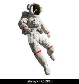 3d rendered medically accurate illustration of an astronaut isolated on a white background Stock Photo