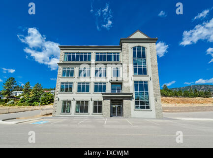 Brand new commercial building with retail and office space for sale or lease Stock Photo