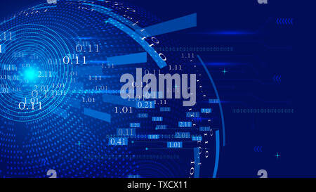 Network Technology Big Data Earth Elements Constructed by Digital and Digital Earth Stock Photo