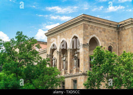 Historical building of Azerbaijan National Library Stock Photo