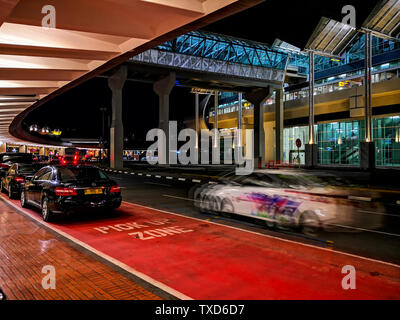 Night view of Jakarta Terminal Stock Photo