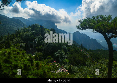 Jiangxi Lushan scenery picture, including Pokou scenic map, embroidery valley scenic map, flower path such as Qin Lake scenic map and so on Stock Photo