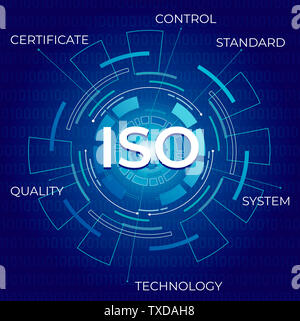 ISO Concept. Components of Organization To Improve Customer Satisfaction, Virtual Diagram Stock Photo