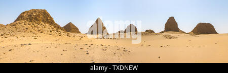 Pyramid of the Black Pharaohs of the Kush Empire in Sudan Stock Photo