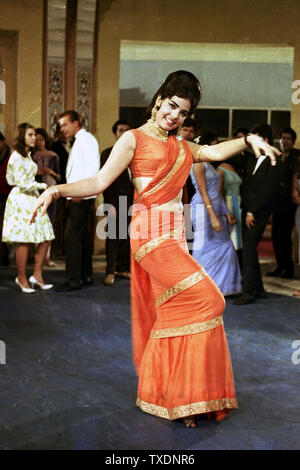 Indian Bollywood actress Mumtaz dancing, India, Asia, 1968, old vintage 1900s picture Stock Photo