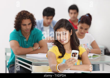 College students in a classroom Stock Photo