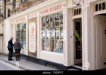 Mr B's emporium of Reading Delights, an independent bookshop in Bath somerset UK Stock Photo