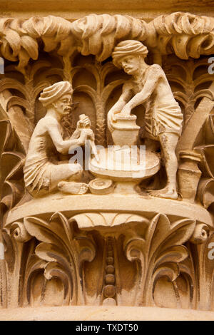sculpture carved on Public Library, Allahabad, Uttar Pradesh, India, Asia Stock Photo