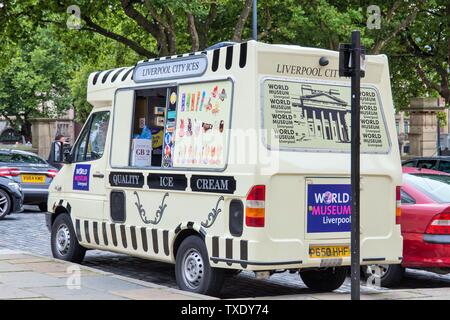 Ice Cream van, Liverpool, England, UK, United Kingdom Stock Photo