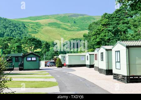 Tourist cottages, Blair Atholl, Scotland, UK, United Kingdom Stock Photo