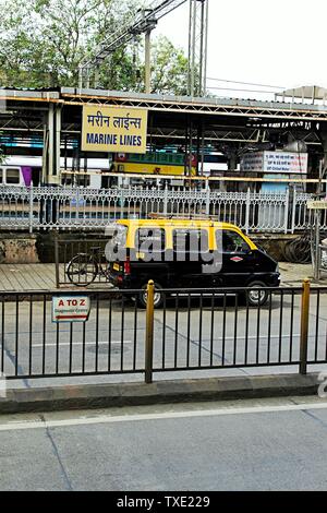 marine lines railway station, Mumbai, Maharashtra, India, Asia Stock Photo