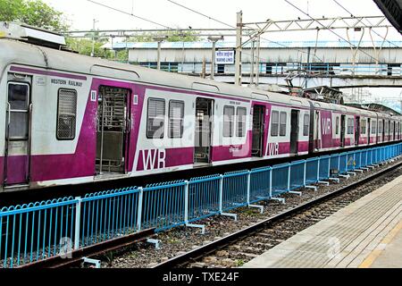 marine lines railway station, Mumbai, Maharashtra, India, Asia Stock Photo