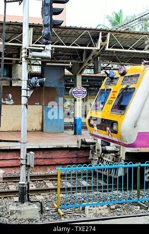 marine lines railway station, Mumbai, Maharashtra, India, Asia Stock Photo