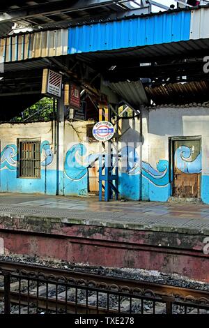 marine lines railway station, Mumbai, Maharashtra, India, Asia Stock Photo