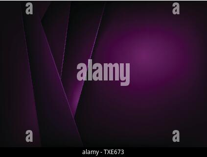Abstract background purple and dark tone color with basic geometry element layered overlap with highlight and shadows vector illustration Stock Vector