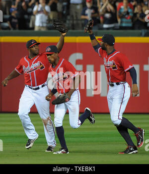 Atlanta Braves Dan Uggla is seen sat he Braves play the Washington  Nationals at Nationals Park on August 6, 2013 in Washington, D.C. UPI/Kevin  Dietsch Stock Photo - Alamy