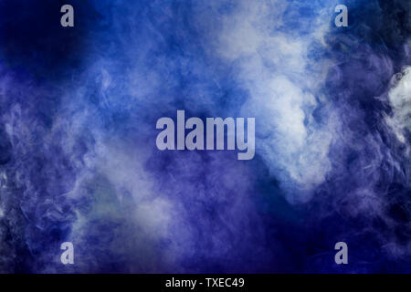 abstract white smoke isolated colorful blue and purple background Stock Photo