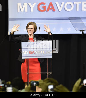 Georgia Democratic Senate candidate Michelle Nunn concedes the election ...