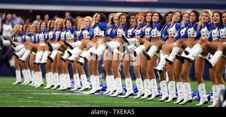 September 27, 2015: The Dallas Cowboys Cheerleaders perform during an NFL  football game between the Atlanta