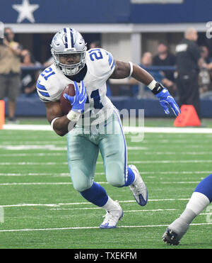 Dallas Cowboys rookie running back Tony Pollard (36) participates in drills  during a NFL football mini camp at the team's training facility in Frisco,  Texas, Friday, May 10, 2019. (AP Photo/Tony Gutierrez