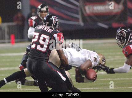 Atlanta Falcons quarterback Michael Vick (7) waits for a replay decision in  the second quarter quarter against the New Orleans Saints December 12, 2005  in AtlantaÕs Georgia Dome. Vick left the game