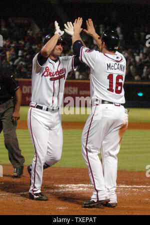 Former teammates Brian McCann and Jeff Francoeur played a baseball-themed  game of 'Heads Up